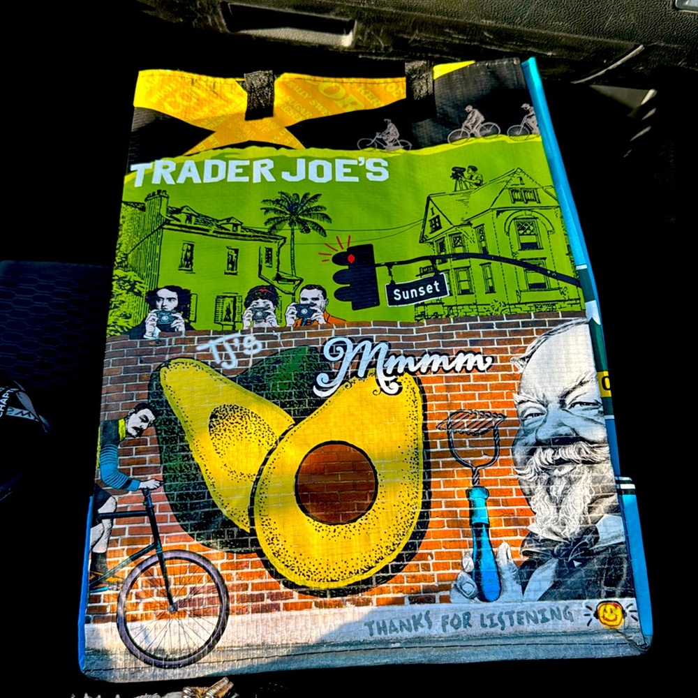 Official Trader Joe's Southern California graphic style reusable shopping bags